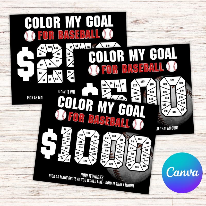 Editable Baseball season fundraiser Template, Custom Baseball Fundraiser 2026, Fill in Fundraiser Baseball Board Team, Digital File