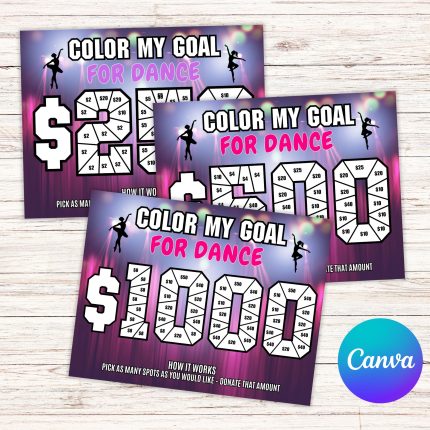 2026 Editable Dance Team fundraiser Template competitive dance fundraising printable Dance Fundraiser Fill My Board Donation Pledge crowd source fundraising idea