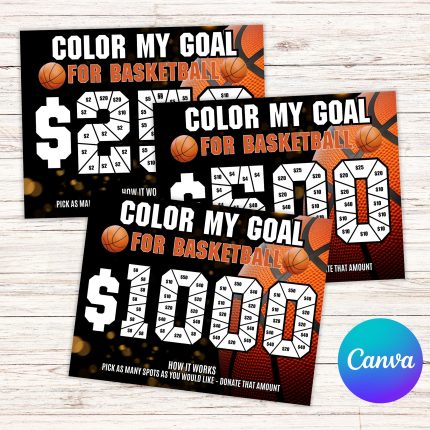 Editable Basketball Fundraiser Template, Custom Basketball Fundraiser 2026, Fill in Fundraiser Basketball Board Team, Digital File