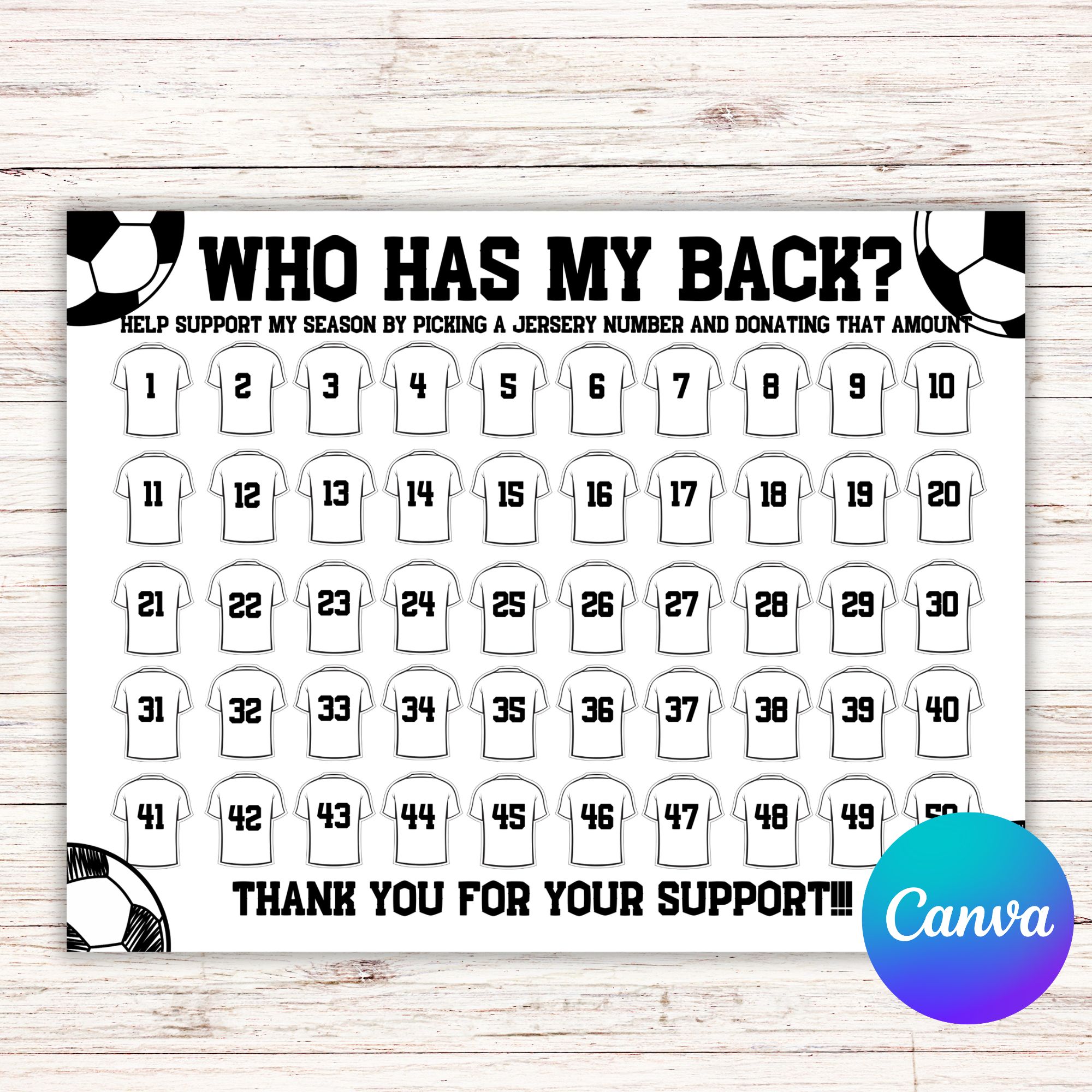 Soccer fundraiser template Editable Soccer Fundraiser Template, who has my back Fundraiser Template, Calendar Fundraiser Template, pick a date to donate, pay the date, black out my board, Soccer calendar, Soccer