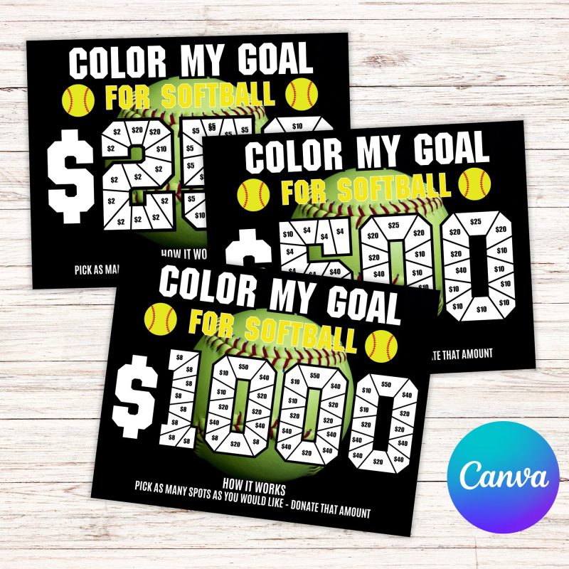 Editable Softball Team Fundraiser Template, Custom Softball Fundraiser 2026, Fill in Fundraiser Softball Board Team, Digital File