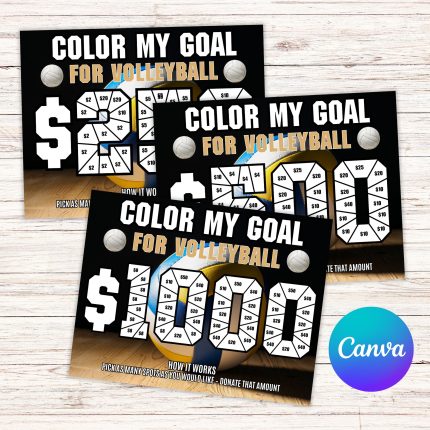 Editable Volleyball Fundraiser Template, Custom Volleyball Fundraiser 2026, Fill in Fundraiser Volleyball Board Team, Digital File